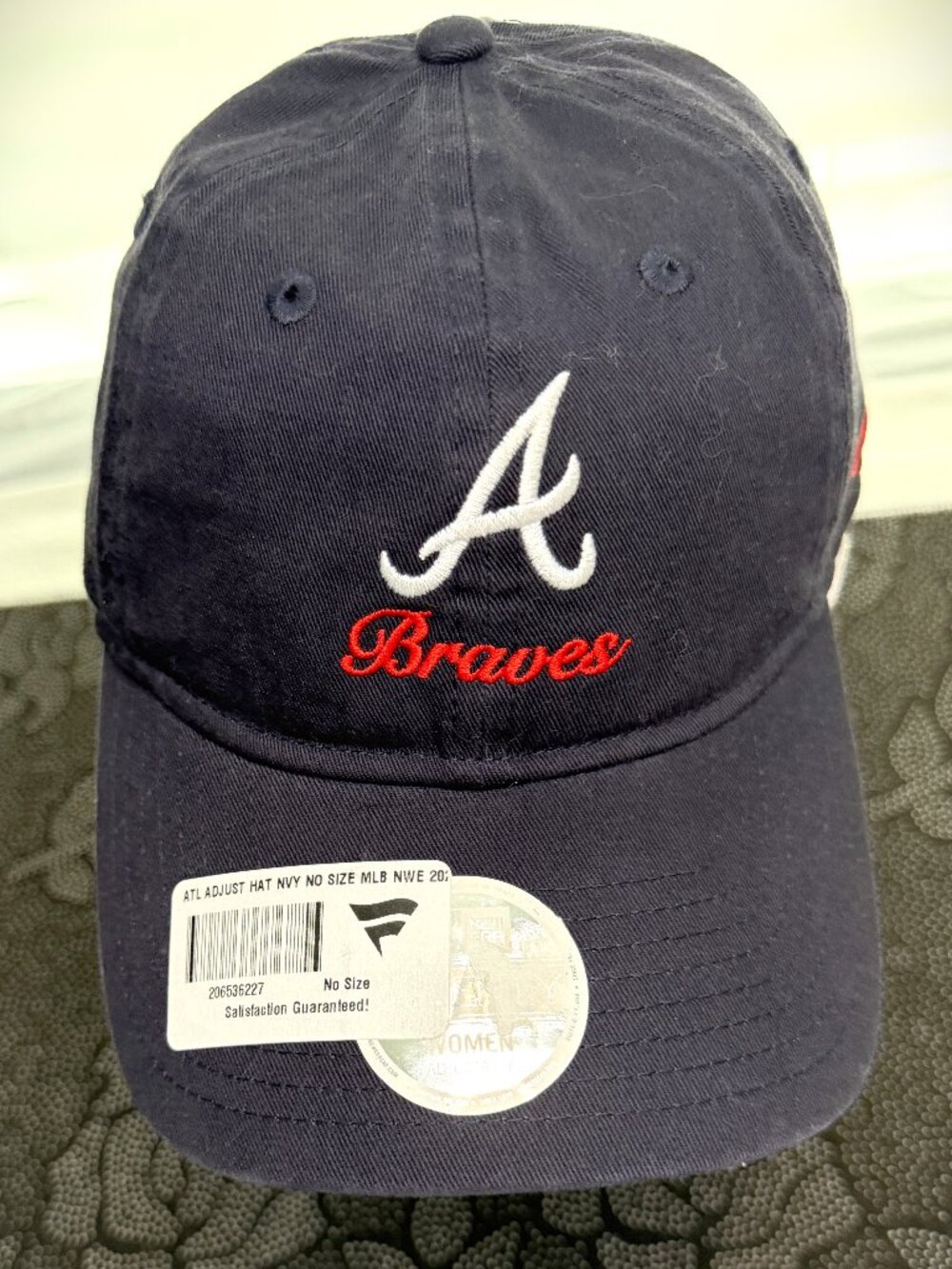 New Era 9TWENTY Atlanta Braves Women's Black Adjustable Cap/Hat craseman (316)